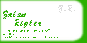 zalan rigler business card